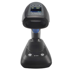 Сканер штрихкода SPACE X-2020RCS-2D-BT беспроводной, USB, экран (черный)